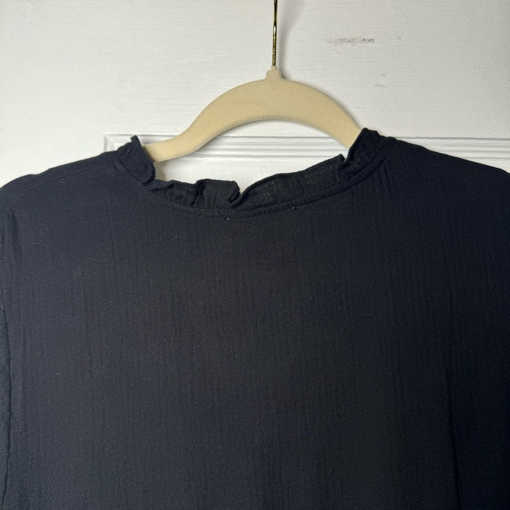 Entro Ruffled Button Up Long Sleeve Tiered Shirt Dress size Small NWOT - Picture 7 of 9